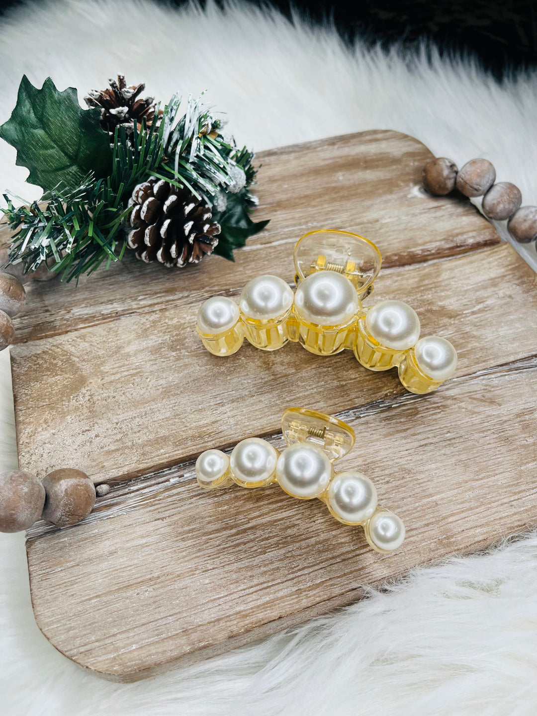 Polished Pearl Claw Clip Set