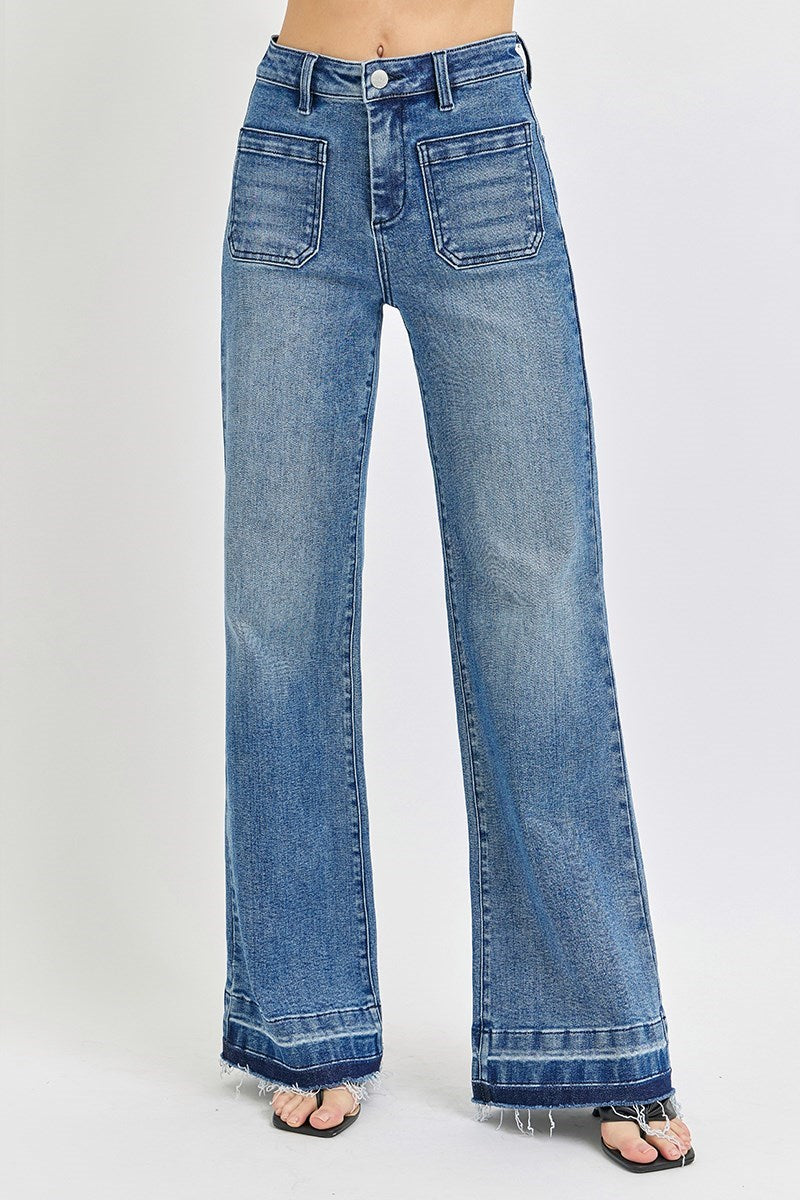 Peoplesense A-line Wide-leg Jeans インディゴ Peoplesense A-line Wide-leg Jeans Black – peoplesense