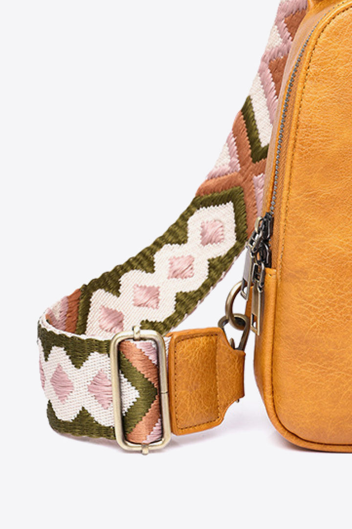 Woven Adjustable Strap Sling Bag : 5 Colors