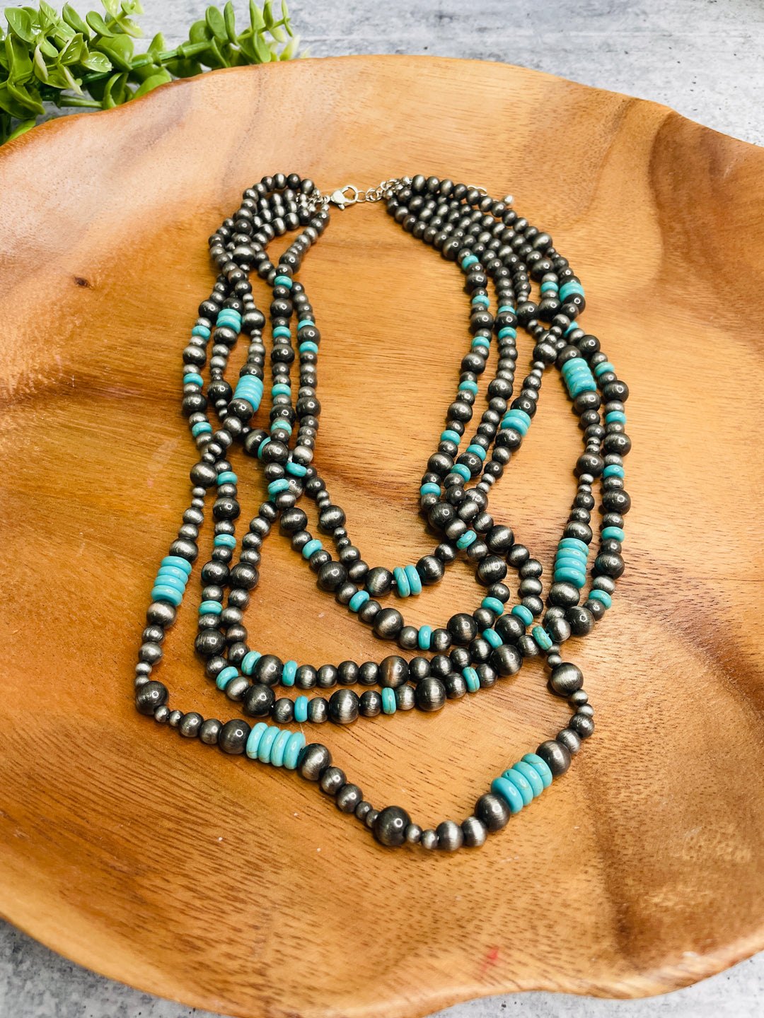 Turquoise Five Strand Necklace