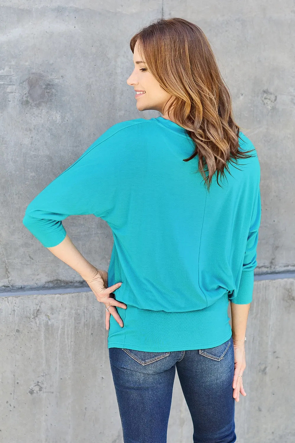 Timeless Turquoise Batwing Tee