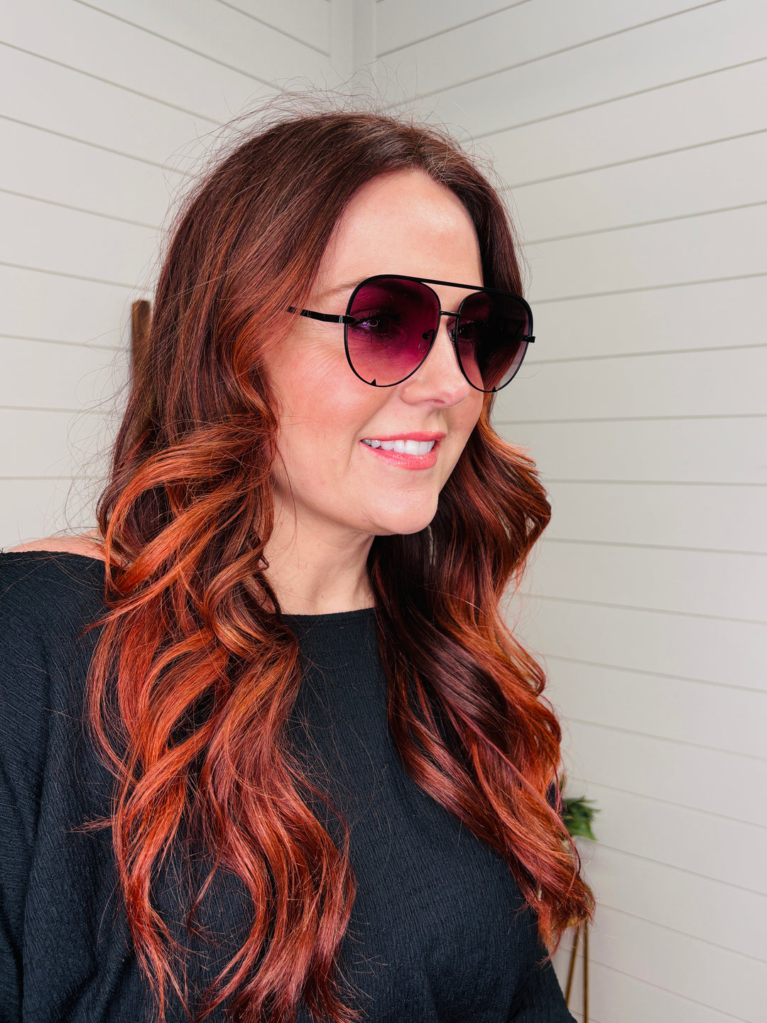 Rose Ombré Aviator Sunglasses