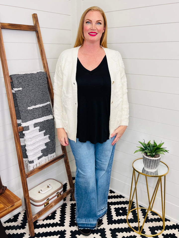 Cream Star Cardigan