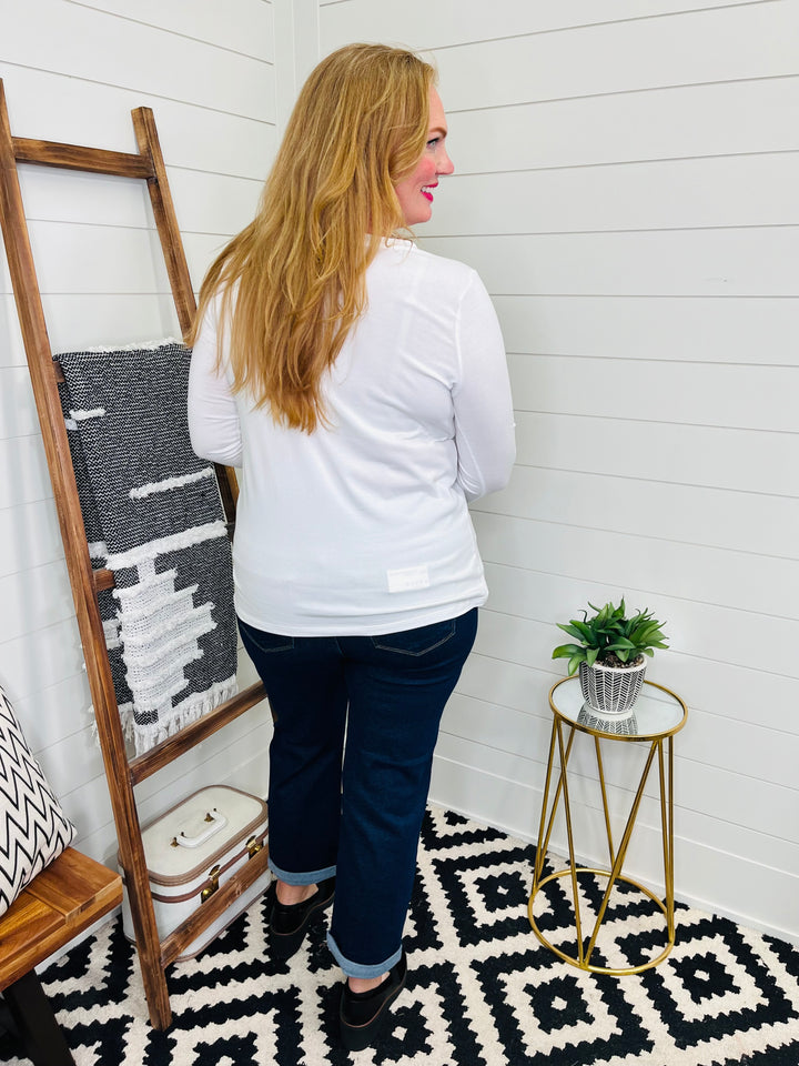 Everyday V Neck Long Sleeve Tee : 3 Colors