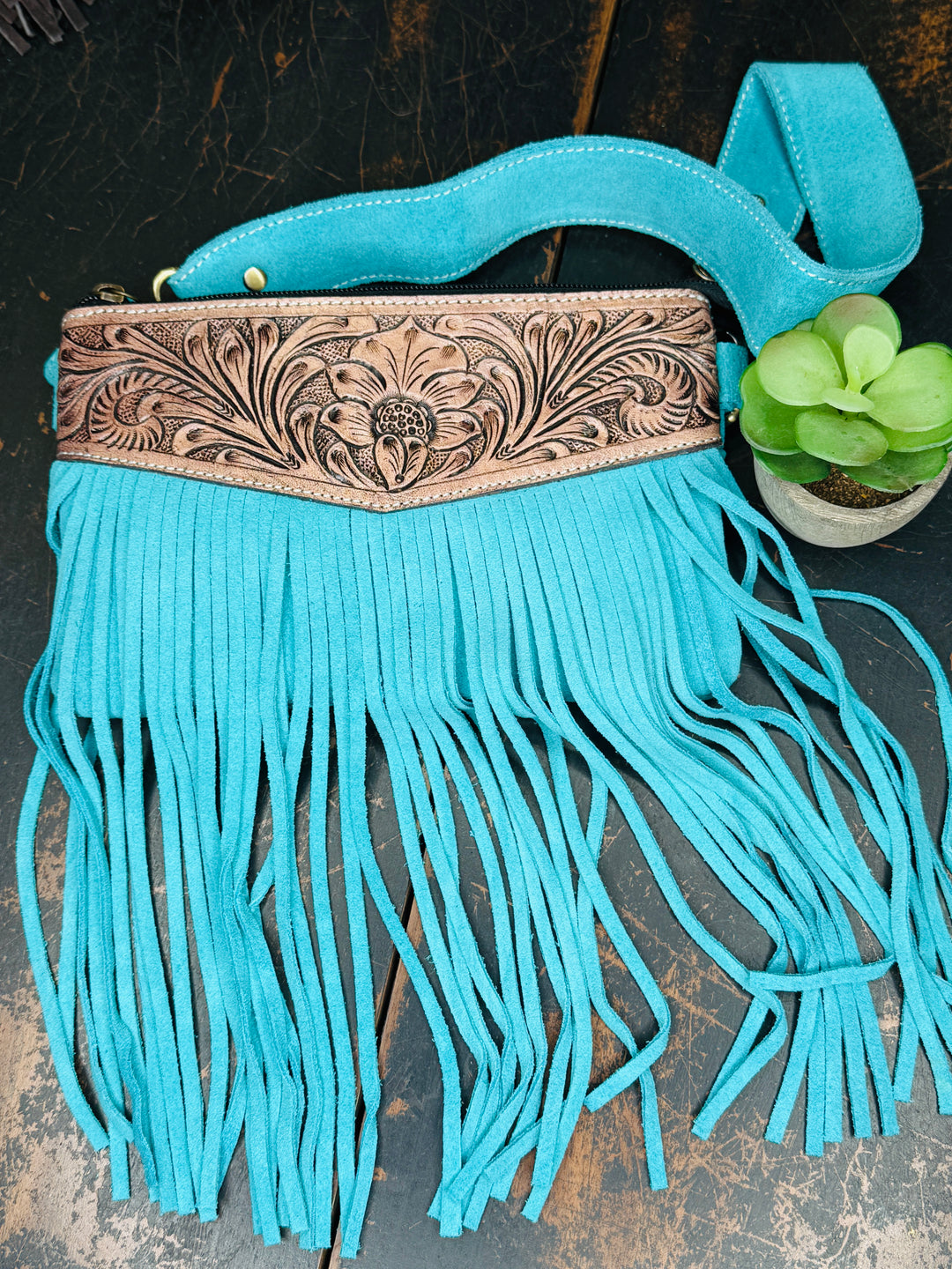 Love Lindsey Suede Fringe Clutch: 3 Colors