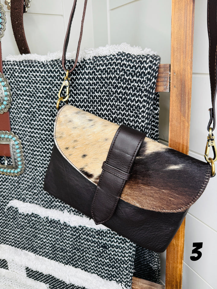 Fiona Cowhide Flap Crossbody