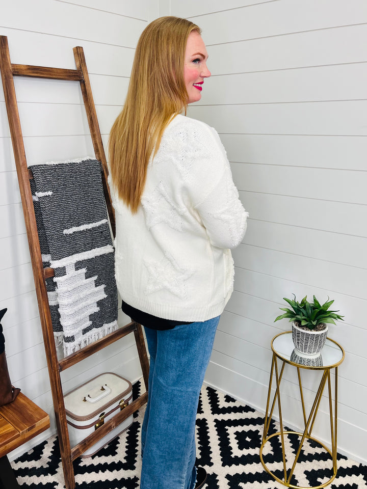 Cream Star Cardigan