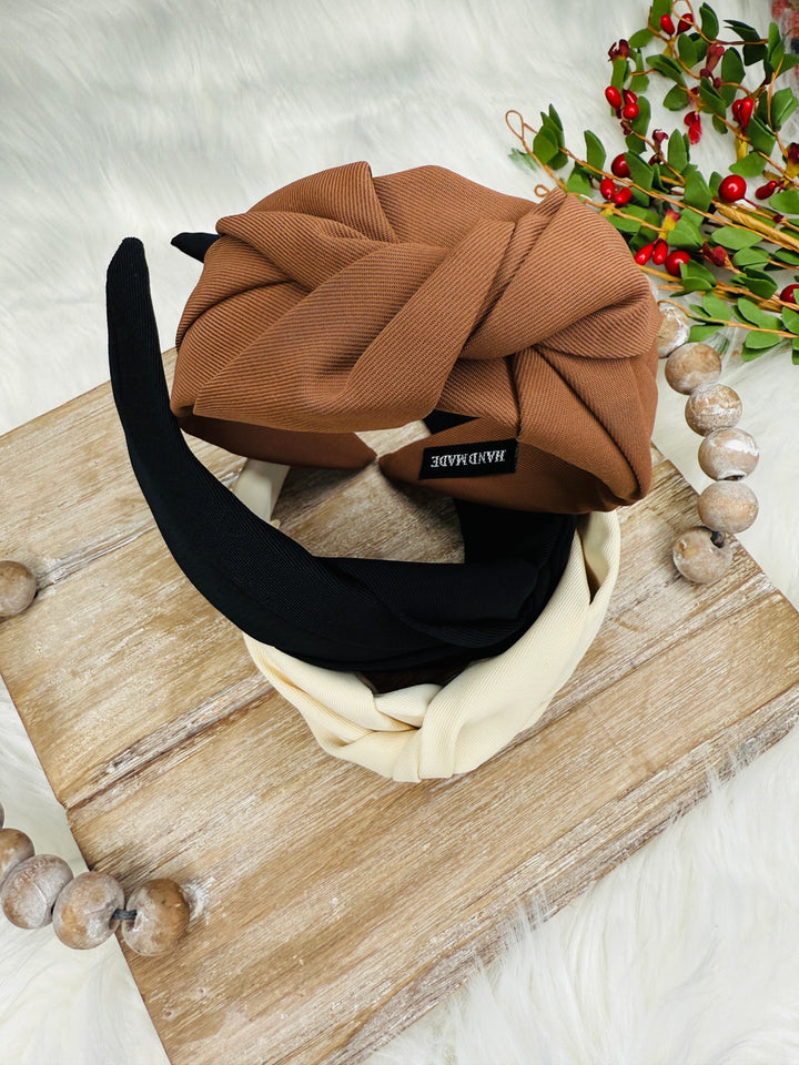 Neutral Knot Wide Headband