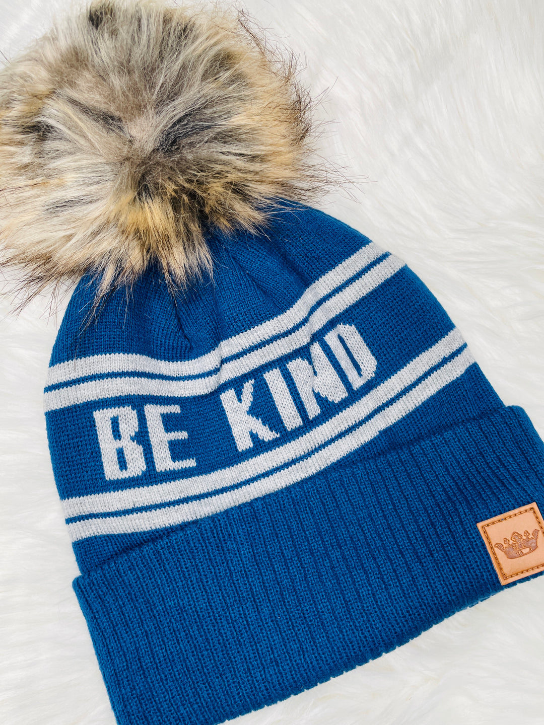 BE KIND Pom Knit Beanie : 2 Colors