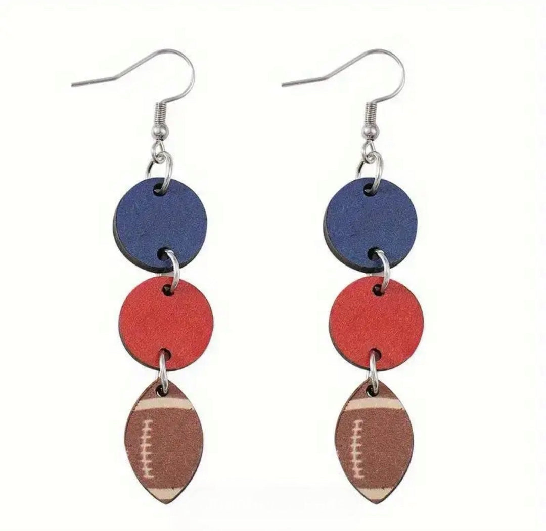 Go Vikes Football Dangle Earring