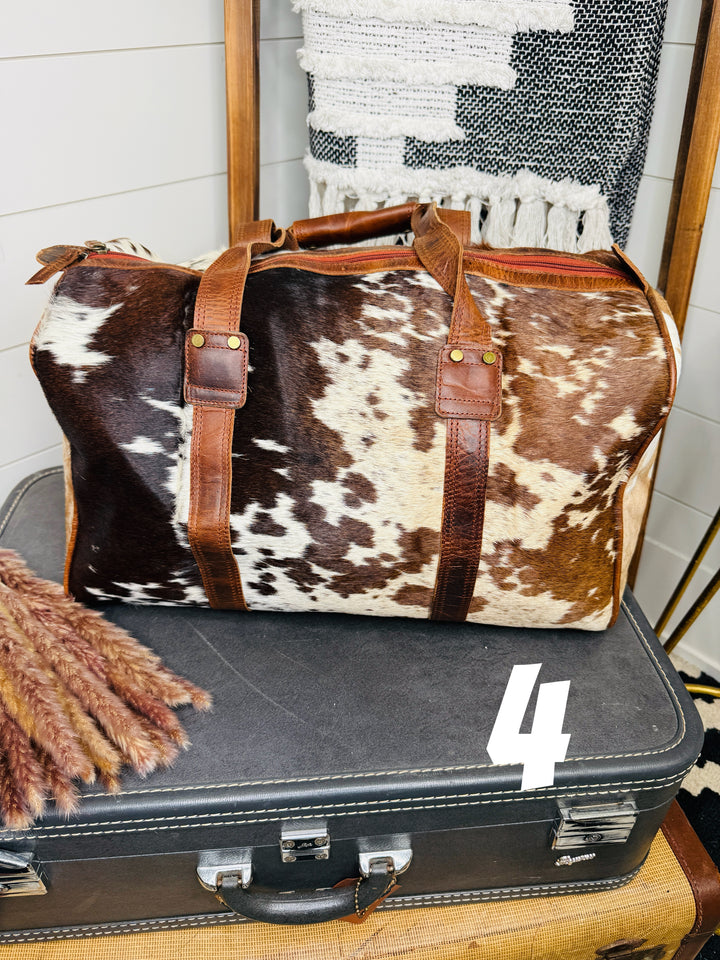 Love Lindsey Leather Cowhide Weekender