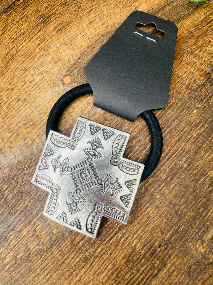 Silver Concho Hair Tie: 2 Options