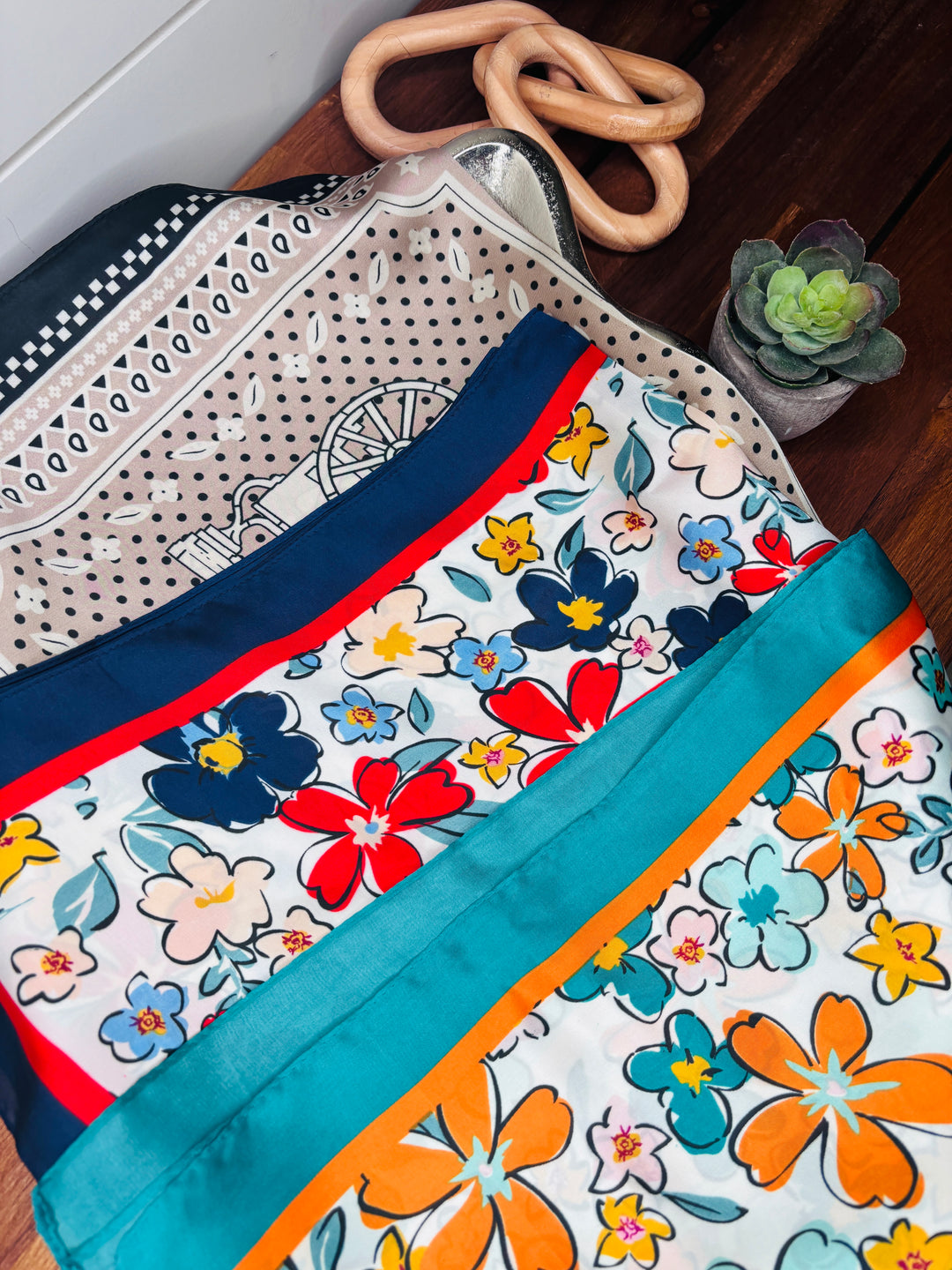 Silk Scarves: 3 Colors