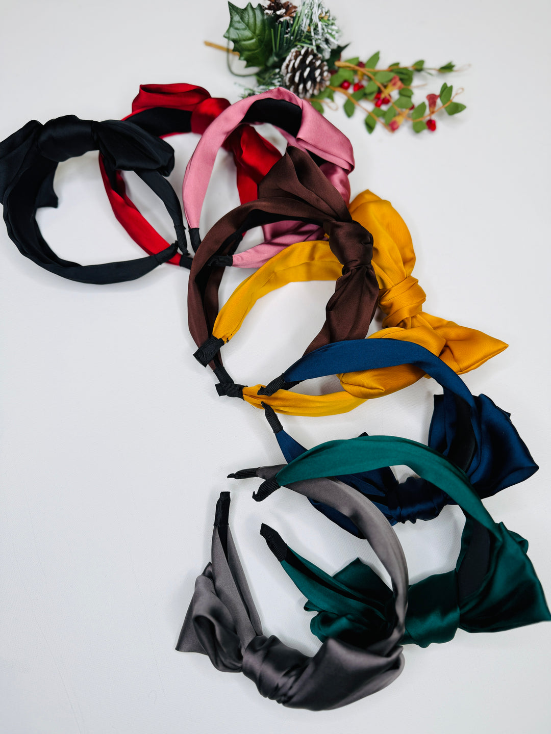 Days of Christmas Deal $5 Satin Bow Headband: 8 Colors