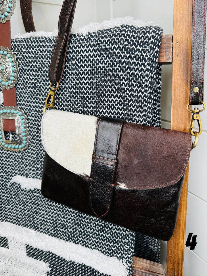 Fiona Cowhide Flap Crossbody