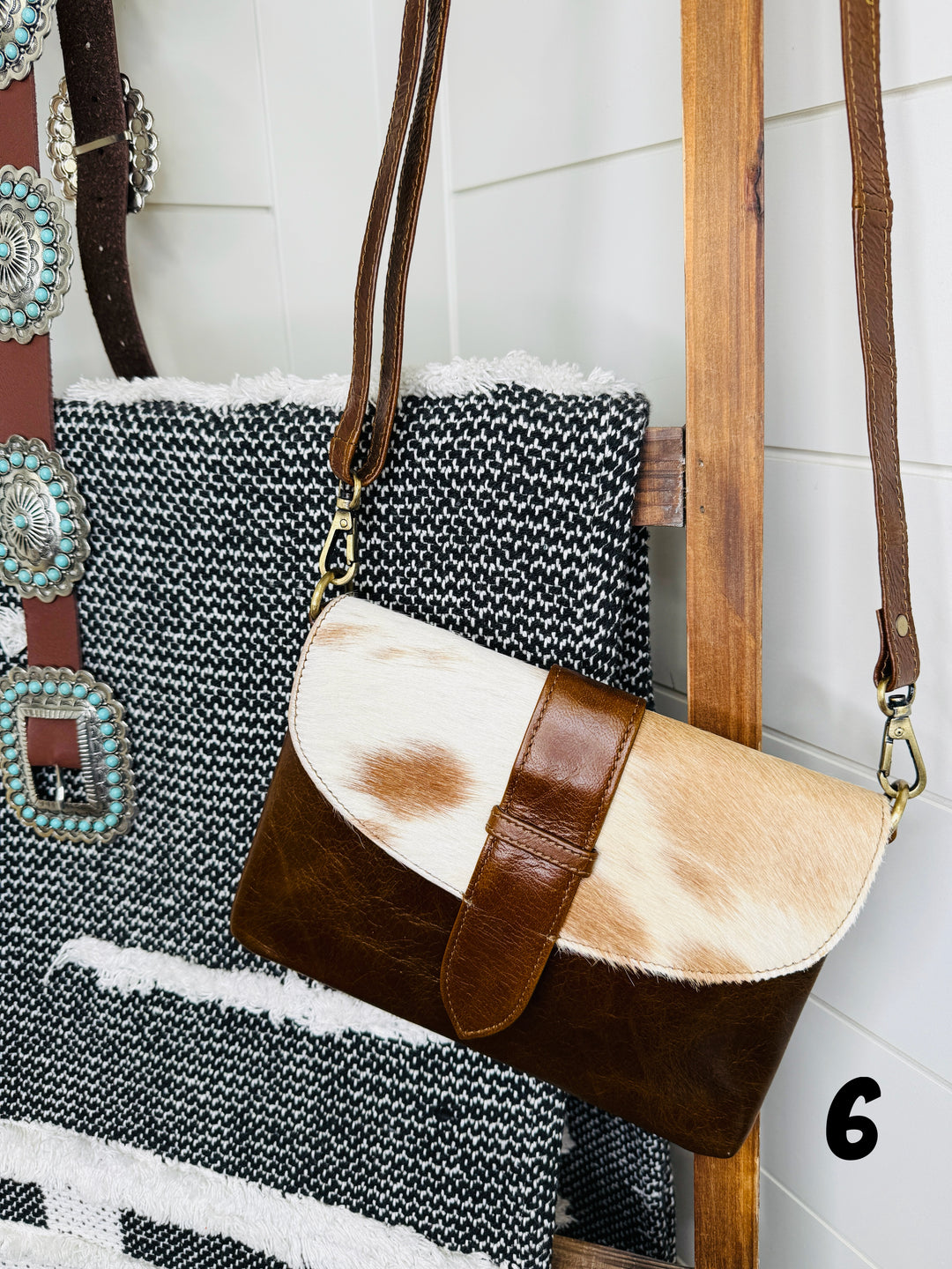 Fiona Cowhide Flap Crossbody
