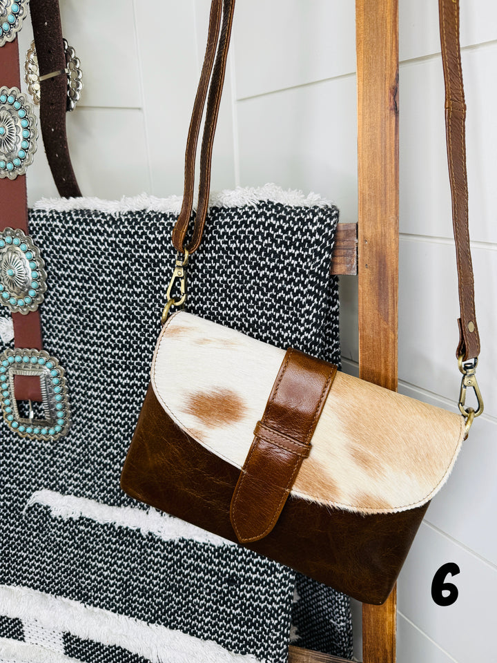 Fiona Cowhide Flap Crossbody