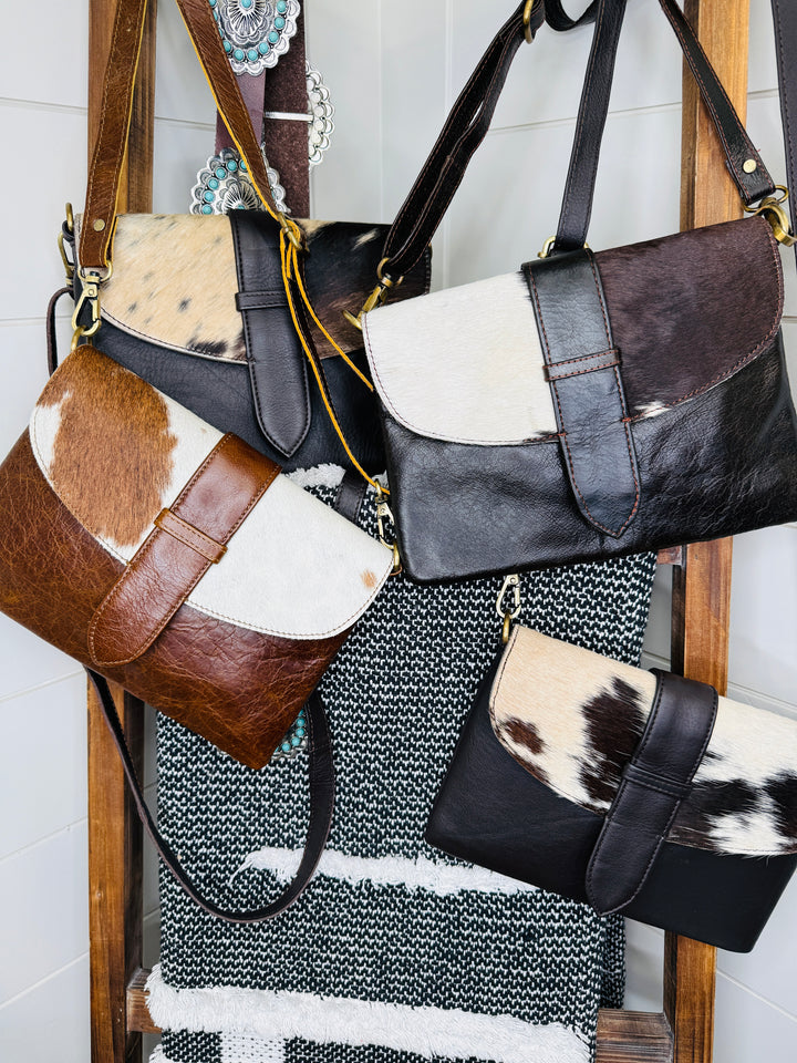 Fiona Cowhide Flap Crossbody