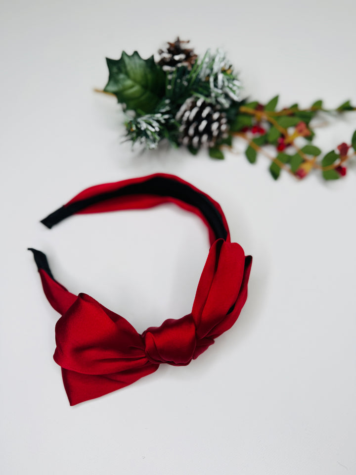 Days of Christmas Deal $5 Satin Bow Headband: 8 Colors