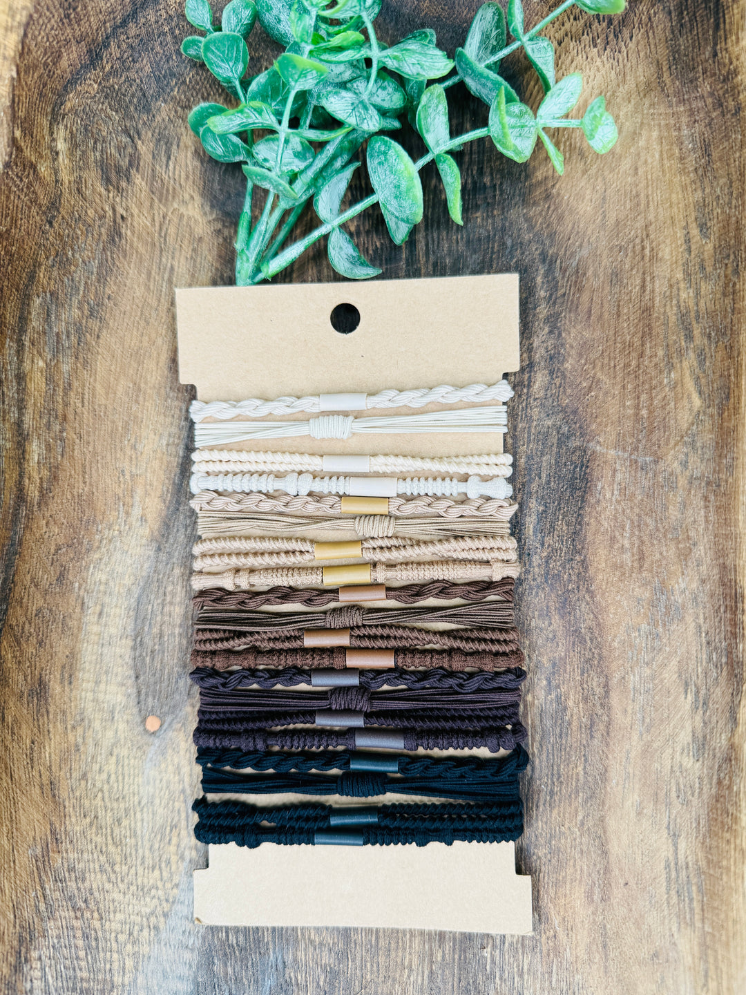 Hair Tie Bracelet Stack: 3 Colors