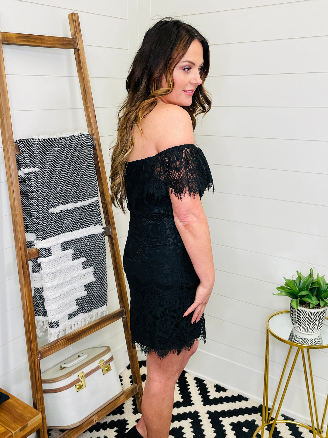 Long Lost Love Off The Shoulder Lace Dress
