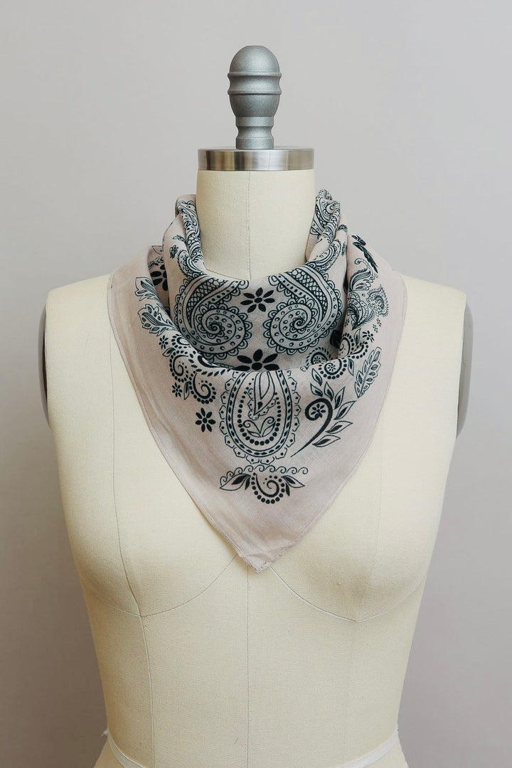 Vintage Paisley Floral Bandana : 2 Colors