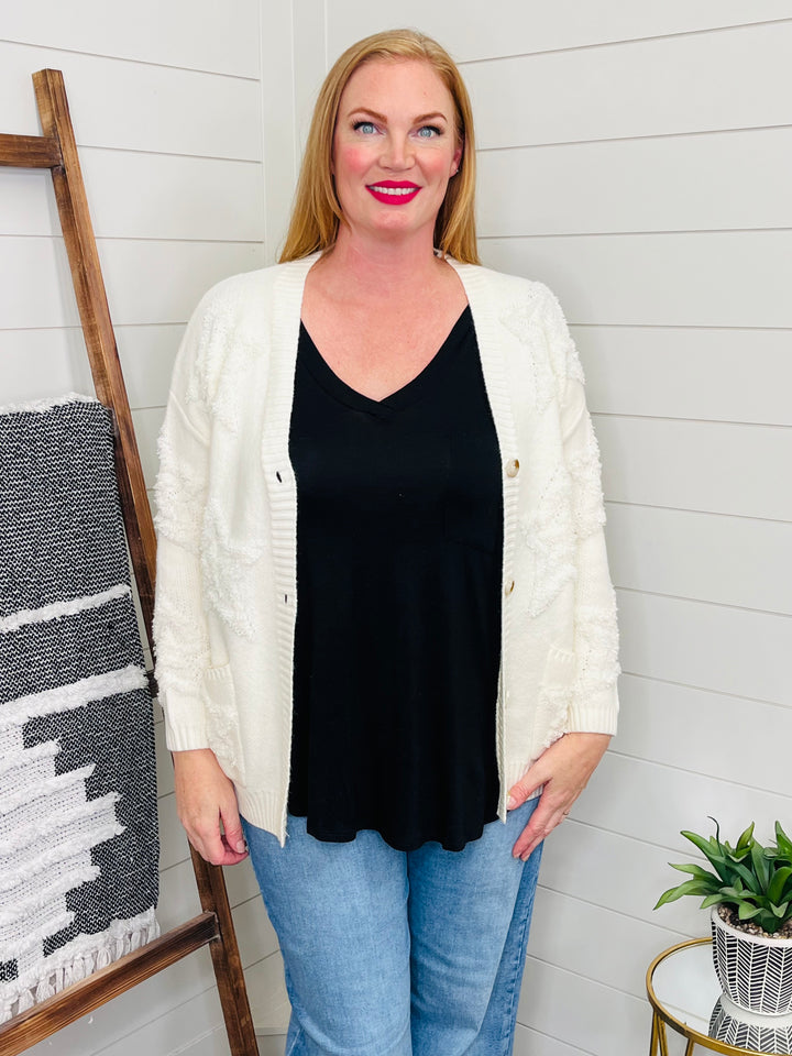 Cream Star Cardigan