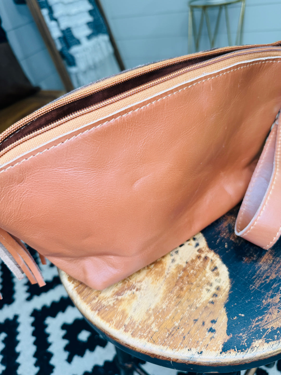 Carly Tooled Leather Clutch