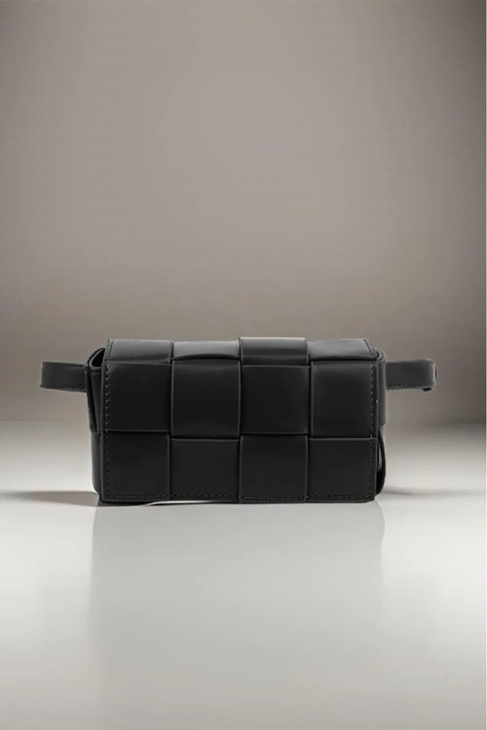 Vegan Leather Woven Crossbody Bag: 2 Colors