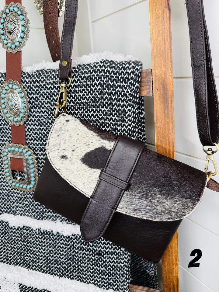 Fiona Cowhide Flap Crossbody