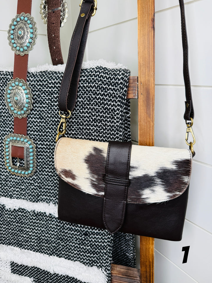 Fiona Cowhide Flap Crossbody