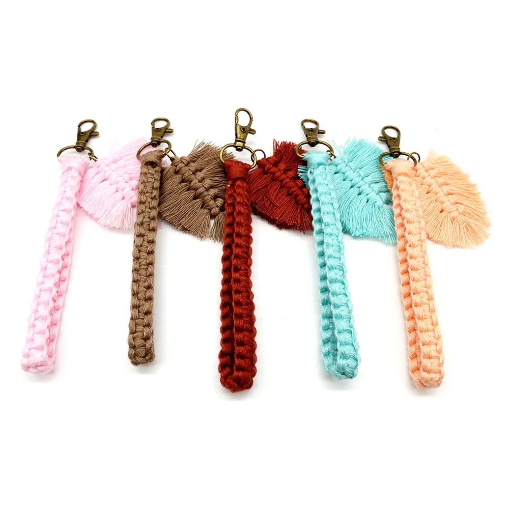 Boho Braided Keychain:  10 Colors