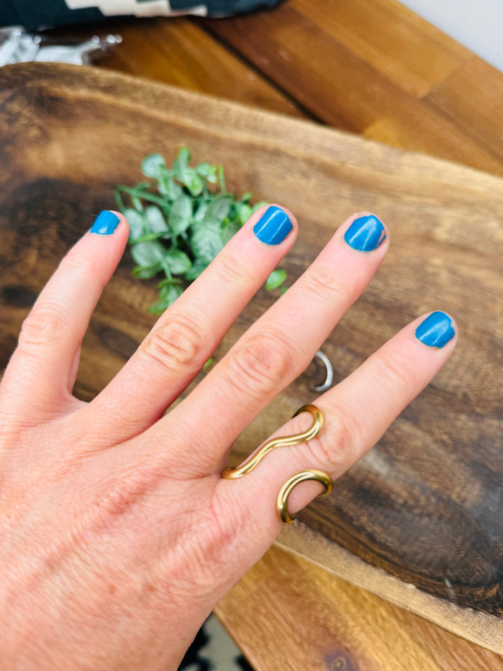 Twisted Metal Open Ring : 2 Colors