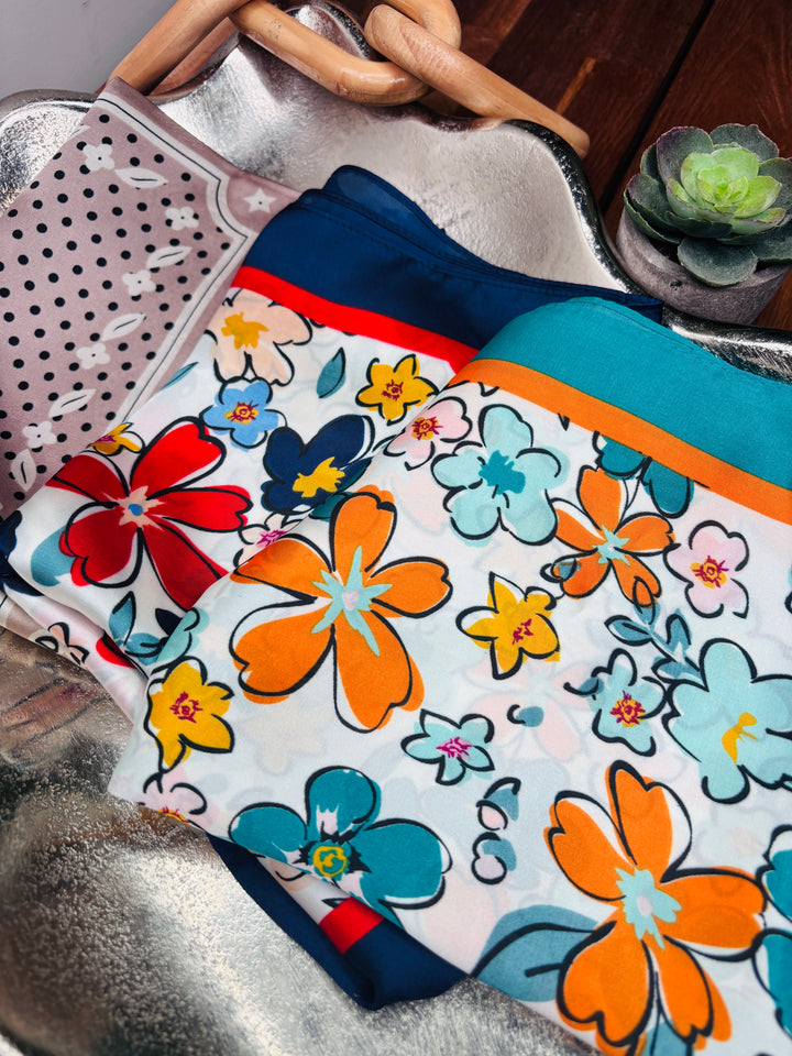 Silk Scarves: 3 Colors