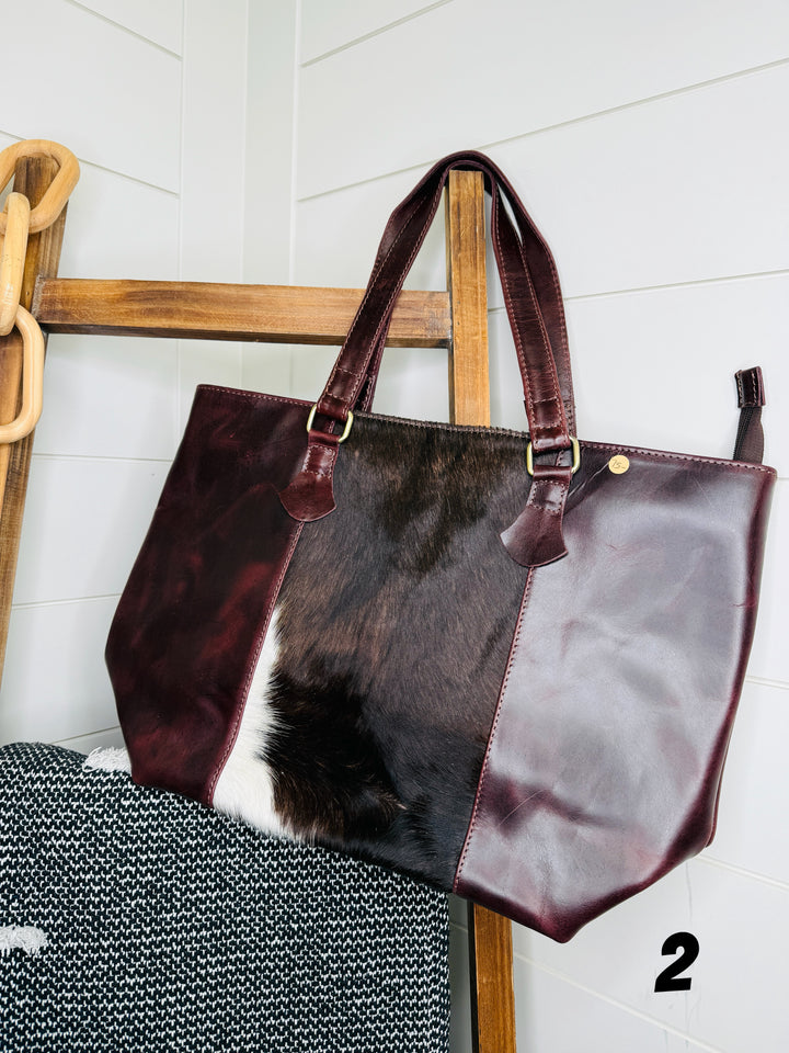 Lettie Large Cowhide & Leather Tote