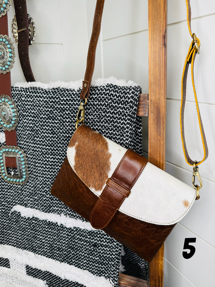 Fiona Cowhide Flap Crossbody