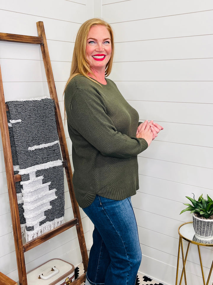 Olive Spring Sweater