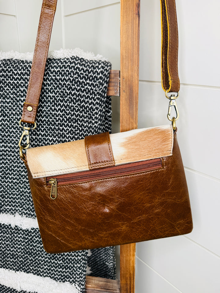 Fiona Cowhide Flap Crossbody