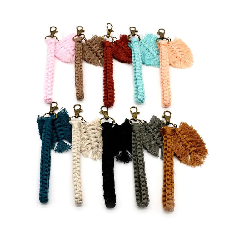 Boho Braided Keychain:  10 Colors