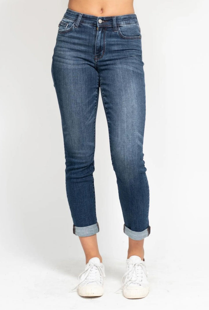 Judy Blue Sadie Slim Straight Mid Rise Jeans