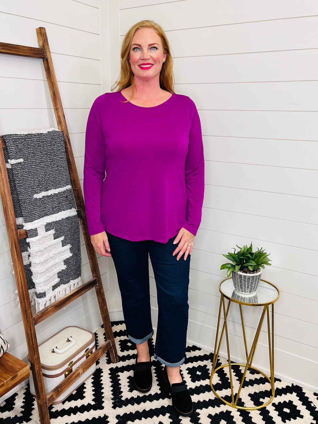 Purple Perfection Twist Back Top