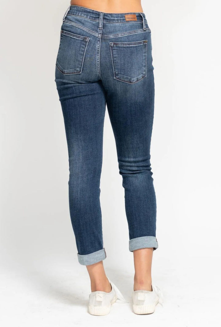 Judy Blue Sadie Slim Straight Mid Rise Jeans