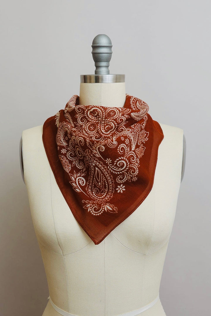 Vintage Paisley Floral Bandana : 2 Colors