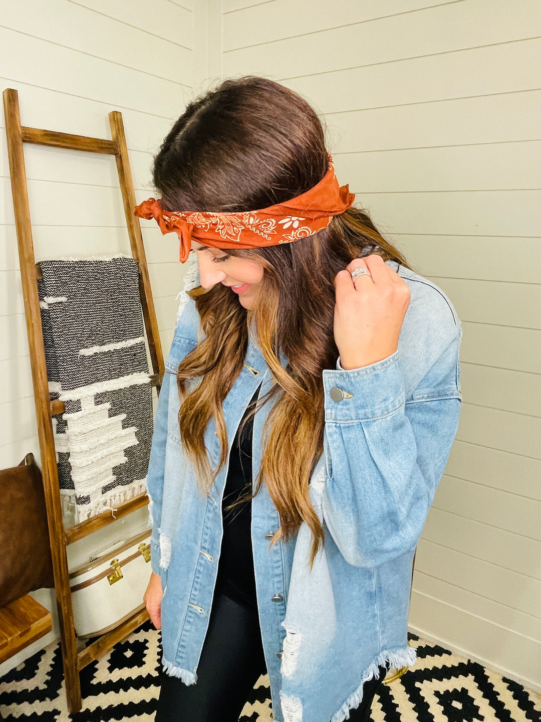 Vintage Paisley Floral Bandana : 2 Colors