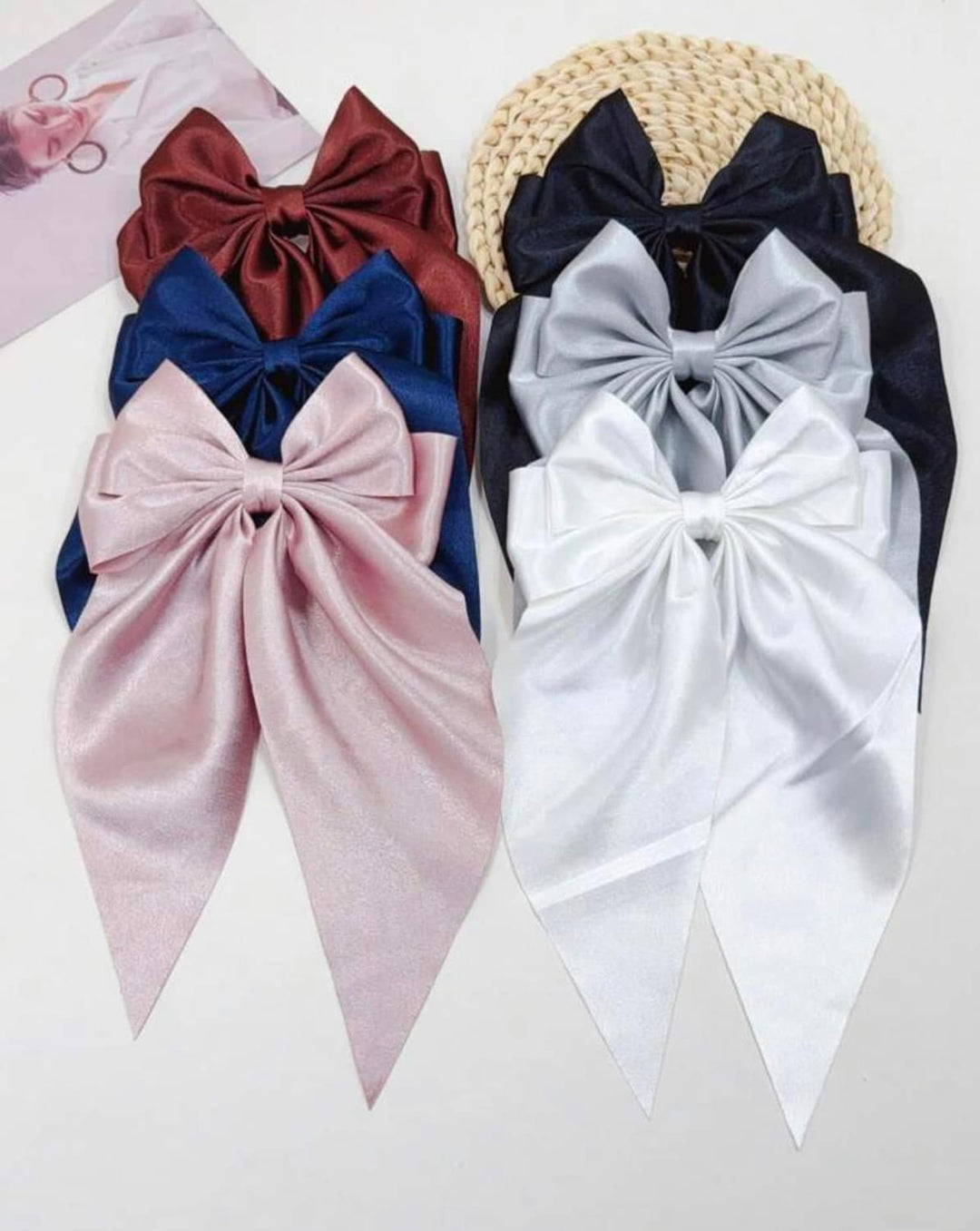 Oversized Stunning Silk Bow Hair Clip: 6 Colors