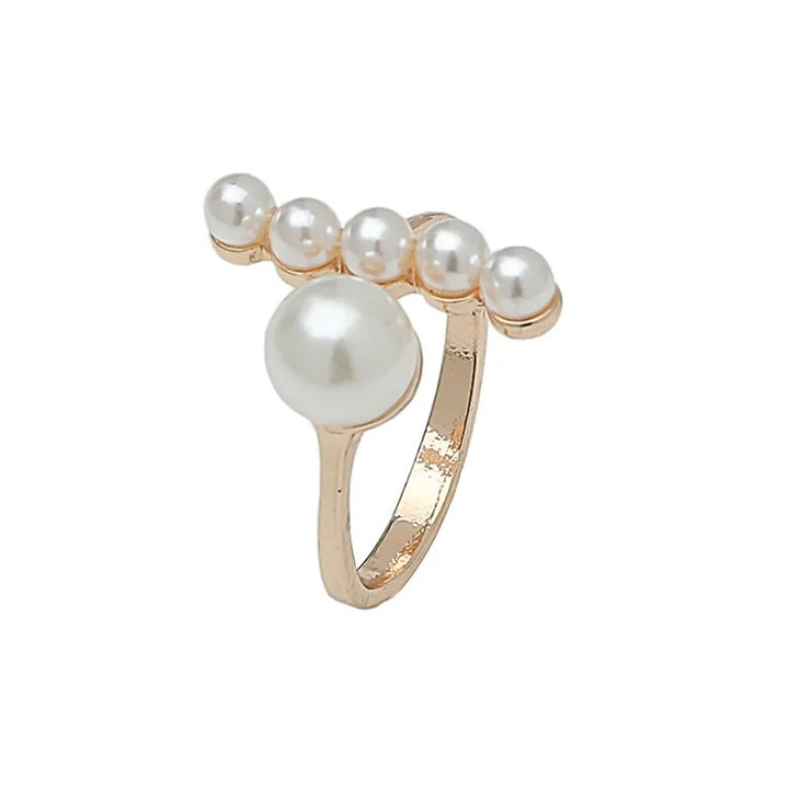 18K Gold Plated Open Pearl Ring