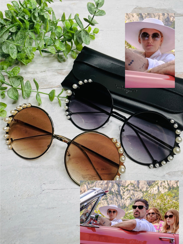 Simply Stunning Round Gradient Pearl Sunglasses : 2 Colors