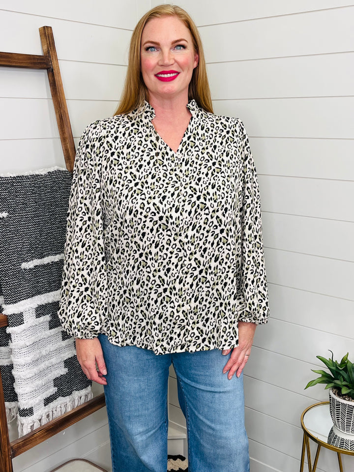 Leopard Long Sleeve Blouse