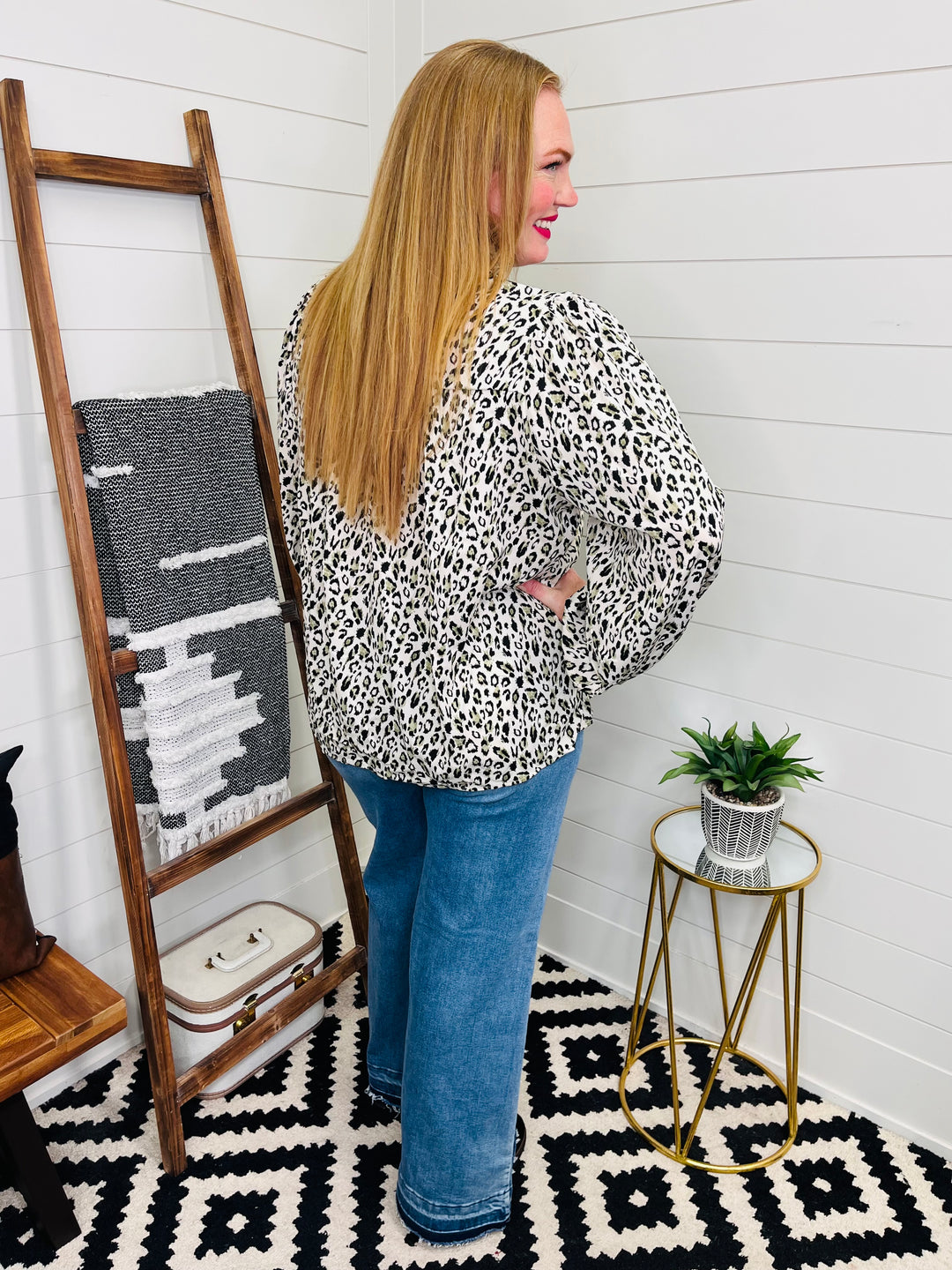 Leopard Long Sleeve Blouse