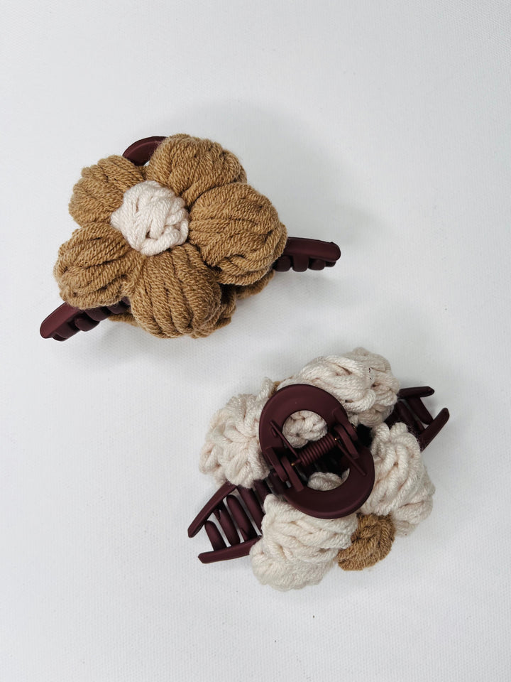 In Bloom Boho Crochet Clip Set